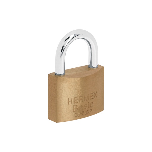 [T23511] Candado de latón 50 mm llave tetra en blíster, Hermex Basic - Pag 772, 798