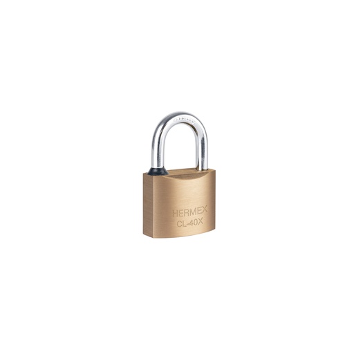 [T43420] Candado de latón, 40mm, gancho corto, llave tetra, blister - Pag 772, 798
