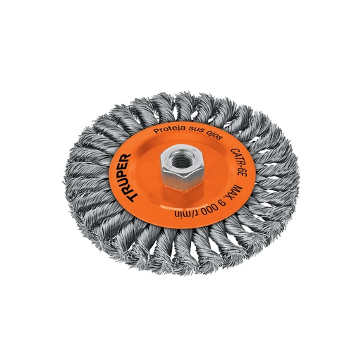 [T11597] Carda circular 6' alambre trenzado, eje 5/8'-11, Truper - Pag 92