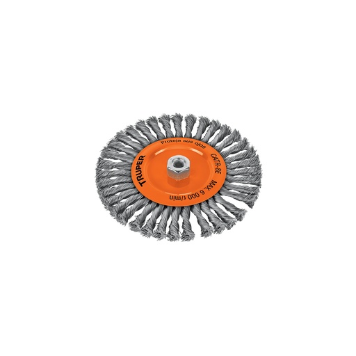 [T17528] Carda circular 8' alambre trenzado, eje 5/8'-11, Truper - Pag 92