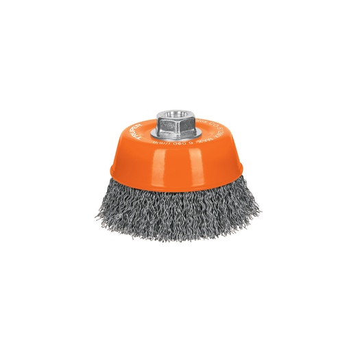 [T17534] Carda copa 5' alambre ondulado grueso, eje M14, Truper - Pag 91