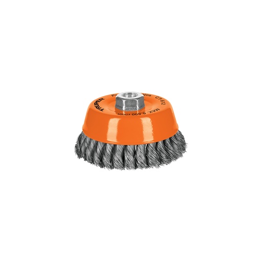 [T11541] Carda copa 5' alambre trenzado fino, eje 5/8'-11, Truper - Pag 90