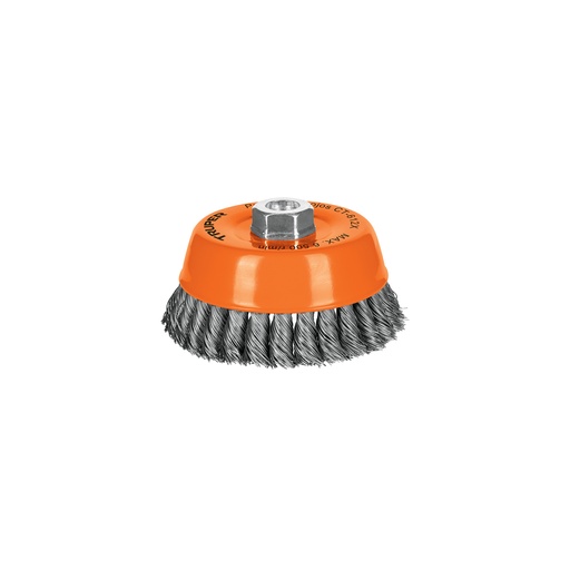 [T11542] Carda copa 5' alambre trenzado grueso, eje 5/8'-11, Truper - Pag 90