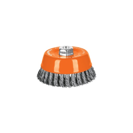 [T11543] Carda copa 5' alambre trenzado grueso, eje M14, Truper - Pag 90
