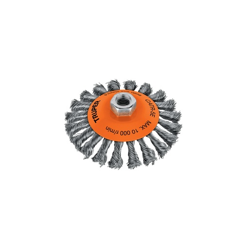 [T14191] Carda tipo cónico 5' alambre trenzado, eje 5/8'-11, Truper - Pag 92