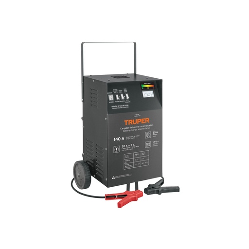 [T13028] Cargador de 140 A para baterías de 12 V, con ruedas, Truper - Pag 24