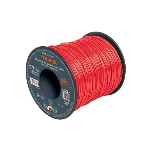 [T17649] Carrete de hilo para desbrozadora, 2.7 mm x 373 m, Truper - Pag 355