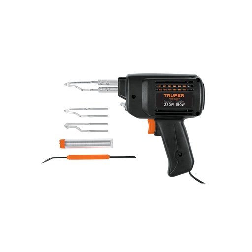 [T17549] Cautín 230 W tipo pistola con 2 temperaturas, Truper - Pag 470