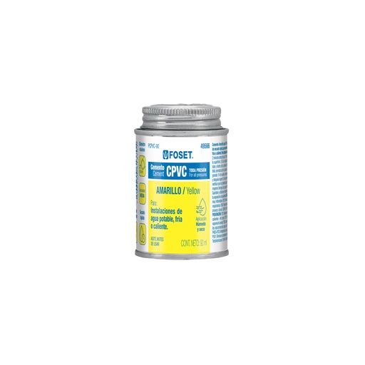 [T49566] Cemento para CPVC en bote de 90 ml, baja presión, Foset - Pag 695