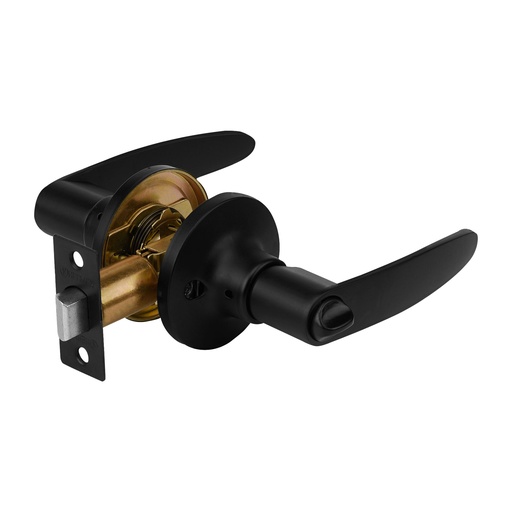 [T49853] Cerradura manija, cilindro latón, negro, baño, Hermex - Pag 778