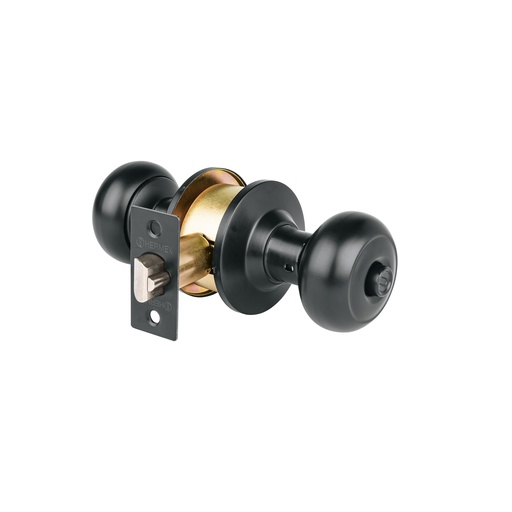 [T47913] Cerradura pomo, negro, oval, recámara, Hermex - Pag 781, 798