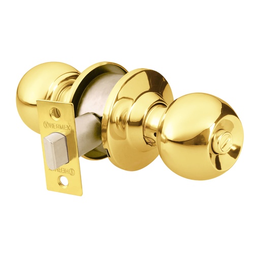 [T43471] Cerradura tipo esfera para baño, latón brillante, Hermex - Pag 780