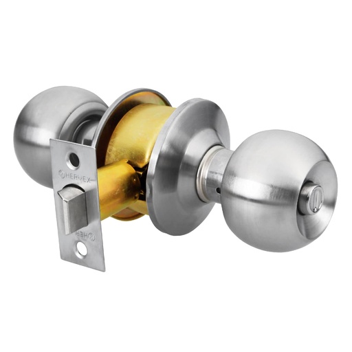 [T23568] Cerradura tipo esfera, cilíndrico, baño, cromo, Hermex Basic - Pag 780