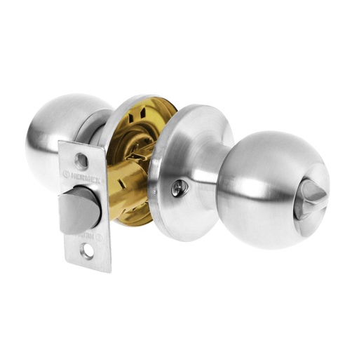 [T23663] Cerradura tipo esfera, tubular, baño, cromo, Hermex Basic - Pag 781
