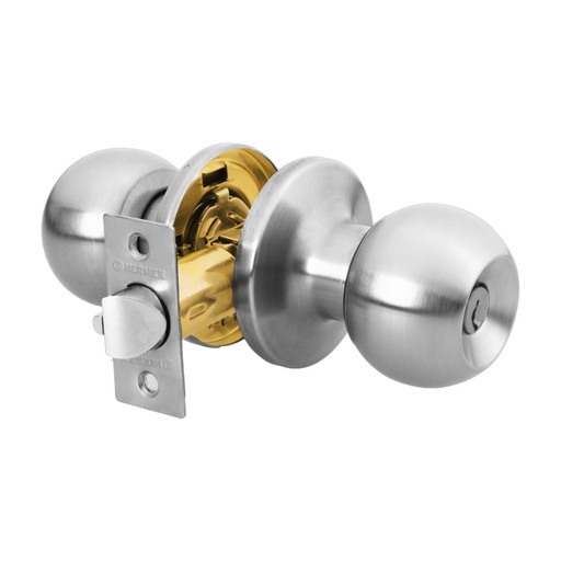[T23657] Cerradura tipo esfera, tubular, entrada, cromo, Hermex Basic - Pag 781, 798
