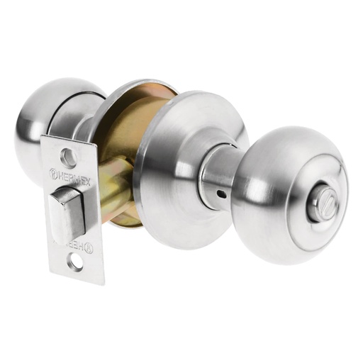 [T43450] Cerradura tipo oval para baño, cromo mate, Hermex - Pag 781