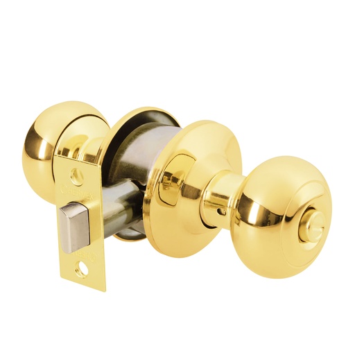 [T43456] Cerradura tipo oval para baño, latón brillante, Hermex - Pag 781