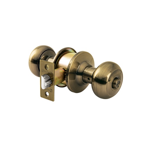 [T43455] Cerradura tipo oval para recámara, latón antiguo, Hermex - Pag 781, 798