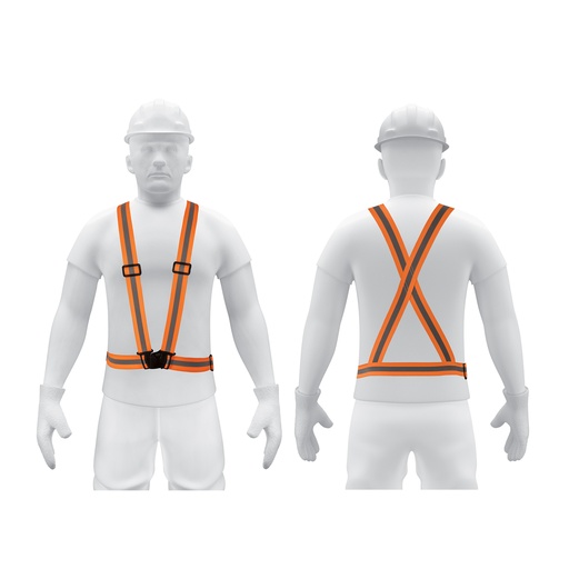 [T15565] Chaleco elástico tipo arnés naranja con reflejante, Truper - Pag 453