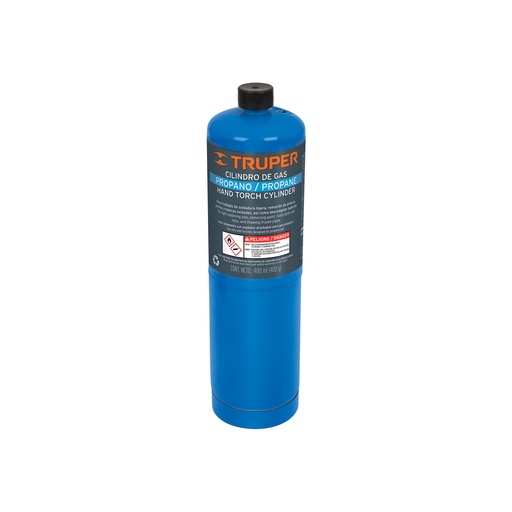 [T11913] Cilindro de gas propano de 400 g, azul, Truper - Pag 486