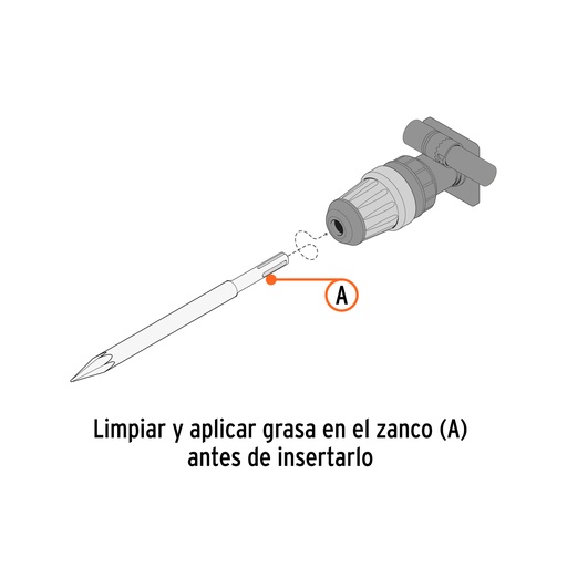 [T101239] Cincel hueco para acanalado SDS max 7/8' x 16', Truper - Pag 78, 316