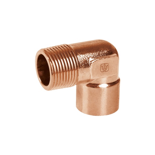 [T49649] Codo 90° de cobre, rosca exterior 1', Foset - Pag 711