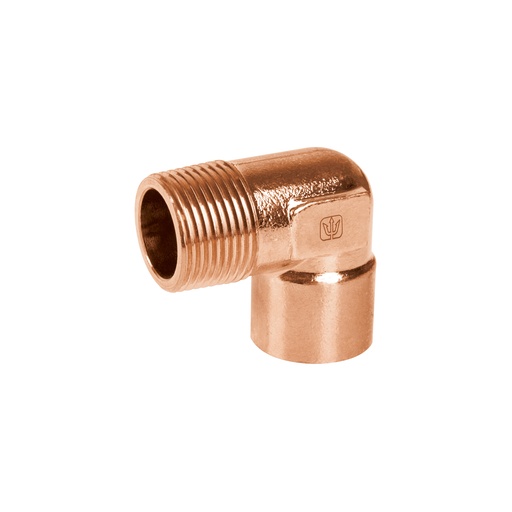 [T49648] Codo 90° de cobre, rosca exterior 3/4', Foset - Pag 711