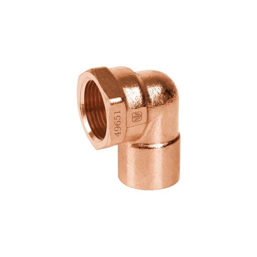 [T49651] Codo 90° de cobre, rosca interior 3/4', Foset - Pag 711