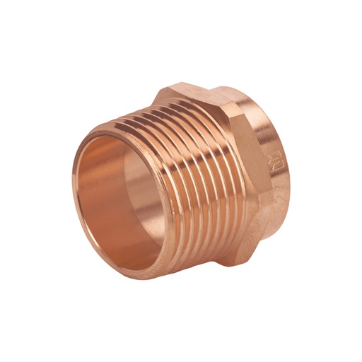 [T47627] Conector de cobre de rosca exterior 1', Foset Basic - Pag 713