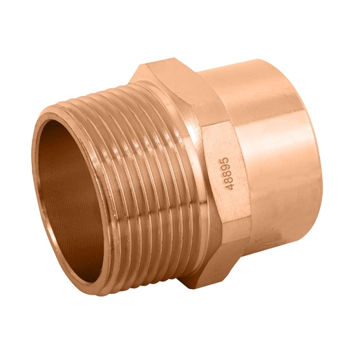 [T48895] Conector de cobre, rosca exterior 1-1/4', Foset - Pag 712