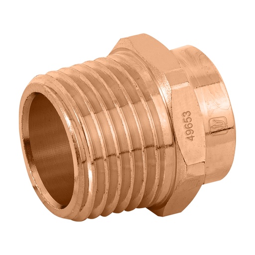 [T49653] Conector de cobre, rosca exterior 1/2', Foset - Pag 712