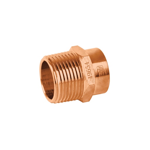 [T49654] Conector de cobre, rosca exterior 3/4', Foset - Pag 712