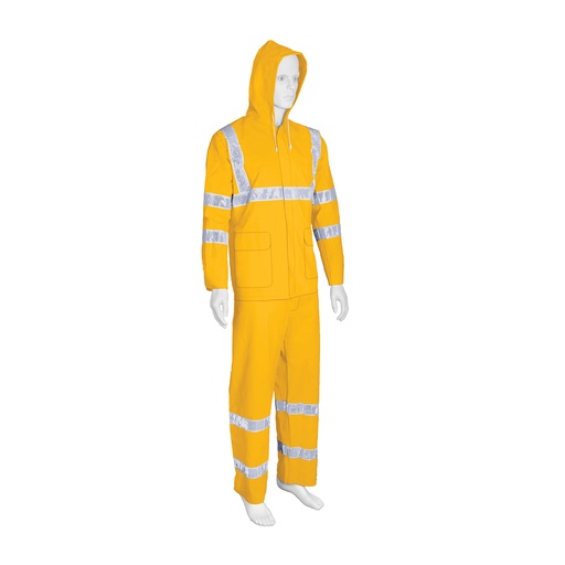[T18415] Conjunto impermeable doble capa amarillo con reflejante, CH - Pag 458