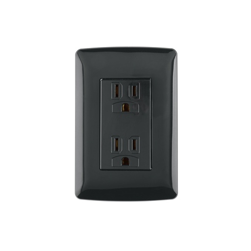 [T47588] Contacto dúplex aterrizado, color negro, línea Italiana - Pag 521