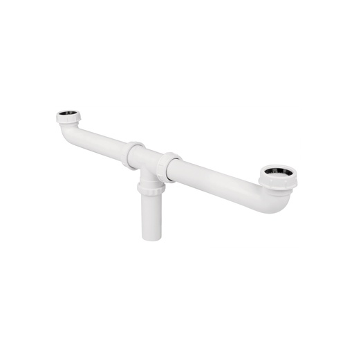 [T48338] Céspol doble para fregadero, polipropileno, 1-1/2', Foset - Pag 671