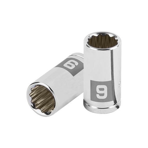 [T100981] Dado de 9 mm, 12 puntas, cuadro 1/4', Truper - Pag 150
