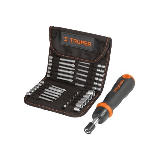[T18219] Desarmador tipo matraca con 18 puntas y 6 dados, Truper - Pag 170
