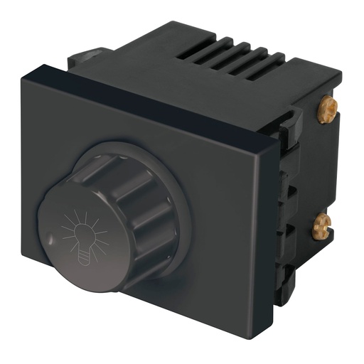[T47994] Dimmer giratorio, 1.5 módulos, línea Española, color negro