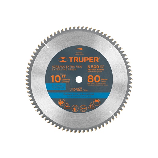 [T18310] Disco sierra 10' para aluminio, 80 dientes centro 5/8' - Pag 182