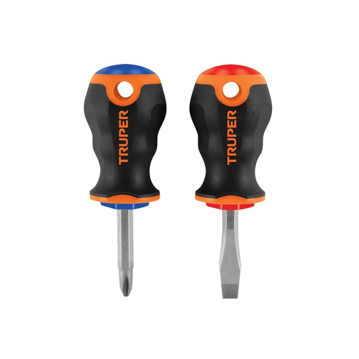 [T19624] Dúo de desarmadores 1/4' x 1-1/2' mango Comfort Grip, Truper - Pag 164
