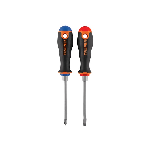 [T19623] Dúo de desarmadores 3/16' x 4' mango Comfort Grip, Truper - Pag 164