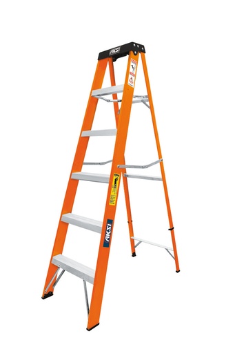 [A116914] Escalera de tijera fibra de vidrio de 5 peldaños,TIPO III-comercial