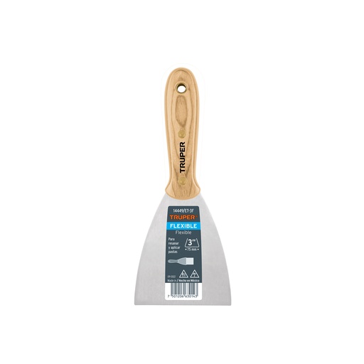 [T14449] Espátula flexible 3' con mango de madera, Truper - Pag 200