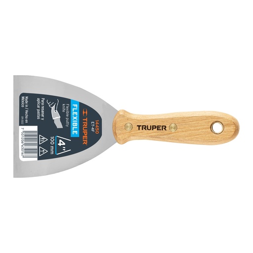 [T14450] Espátula flexible 4' con mango de madera, Truper - Pag 200