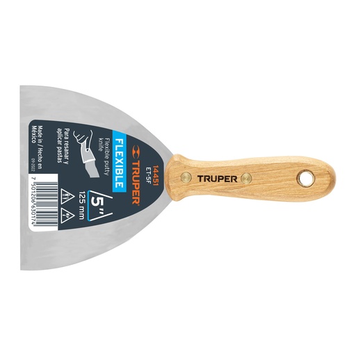 [T14451] Espátula flexible 5' con mango de madera, Truper - Pag 200