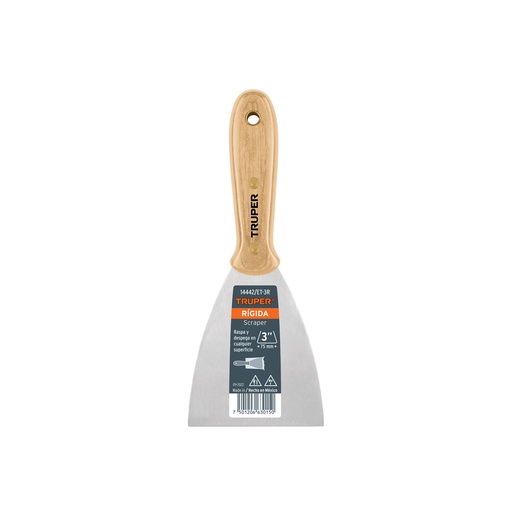 [T14442] Espátula rígida 3' con mango de madera, Truper - Pag 200