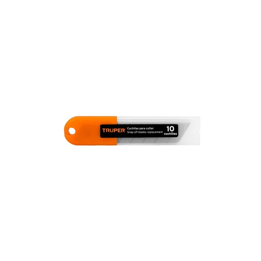 [T17903] Estuche con 10 cuchillas SK4 de 25 mm para cutter, Truper - Pag 148