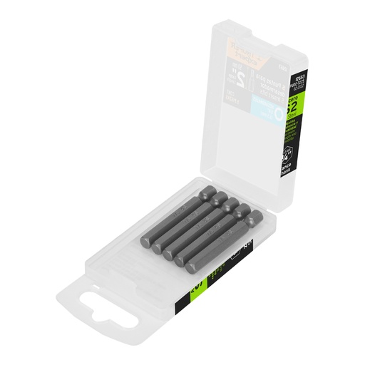 [T12653] Estuche con 5 puntas hexagonales de 1/4mm largo 2', Expert - Pag 422