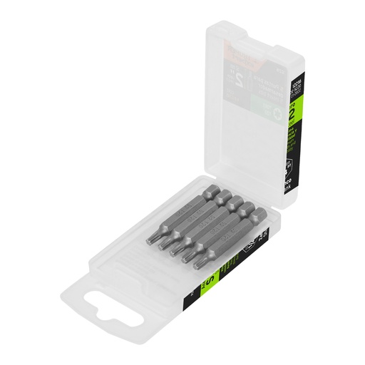 [T12216] Estuche con 5 puntas torx T20 largo 2', Truper Expert - Pag 421