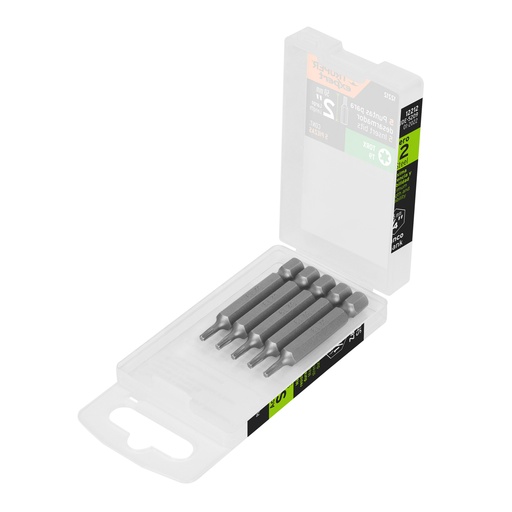[T12212] Estuche con 5 puntas torx T9 largo 2', Truper Expert - Pag 421